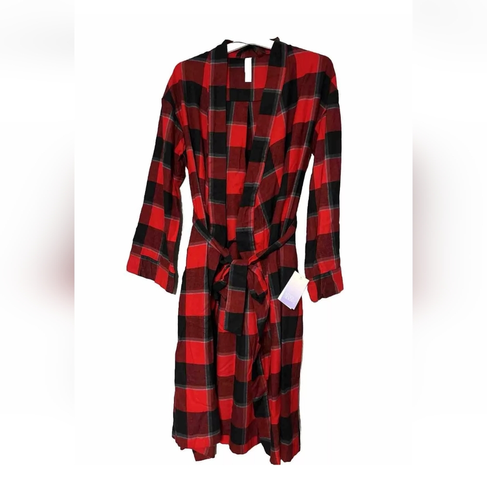 Stars Above Men Adult Robe Red Buffalo Check
